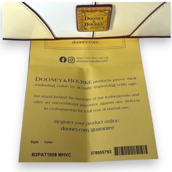 Dooney & Bourke Colorblock Patent Leather Baguette Shoulder Bag - New - Picture 17 of 17